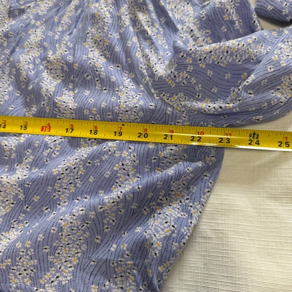 Per Una by Mark and Spenser V neck longsleeve Blue and White Wrap Blouse size 16 - Picture 8 of 10